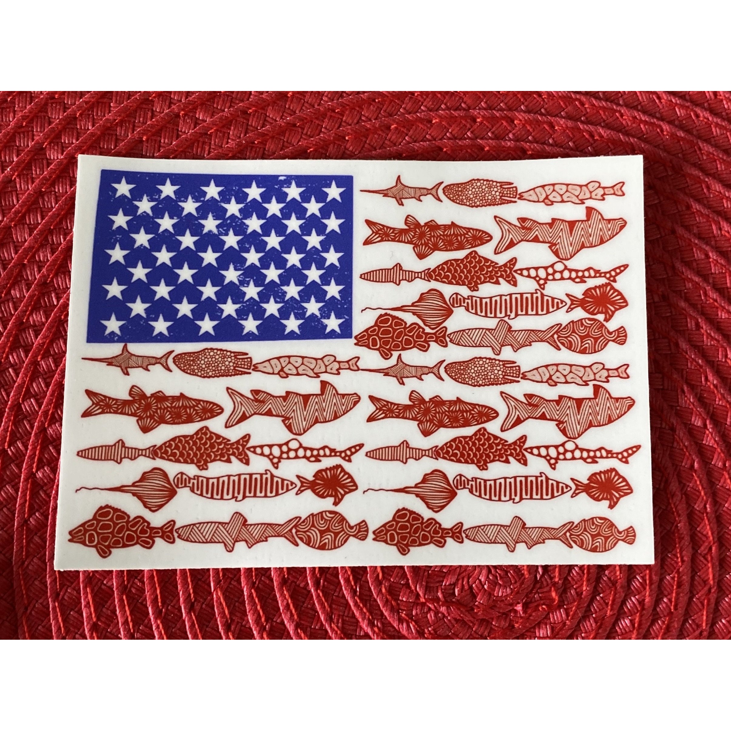 Flag Fish Sticker Fish Flag Sticker – BFF Here