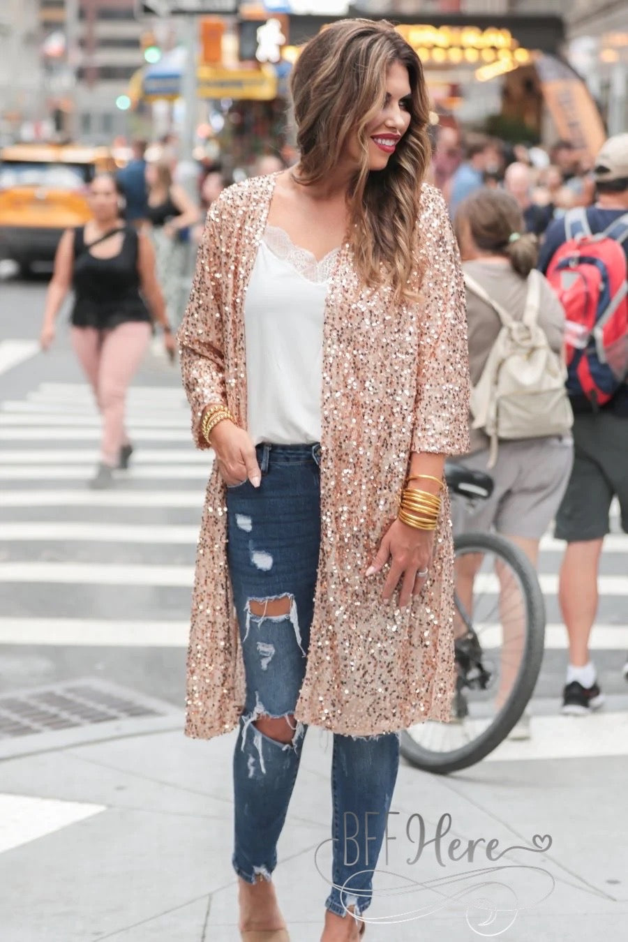All Ritz Sequin Kimono - BFF Here