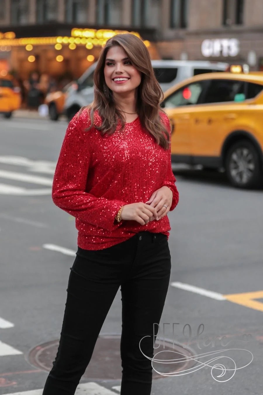 Star of the Show Sequin Top — Red - BFF Here