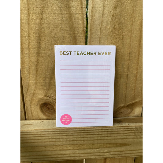 Best Teacher Ever Notepad - BFF Here