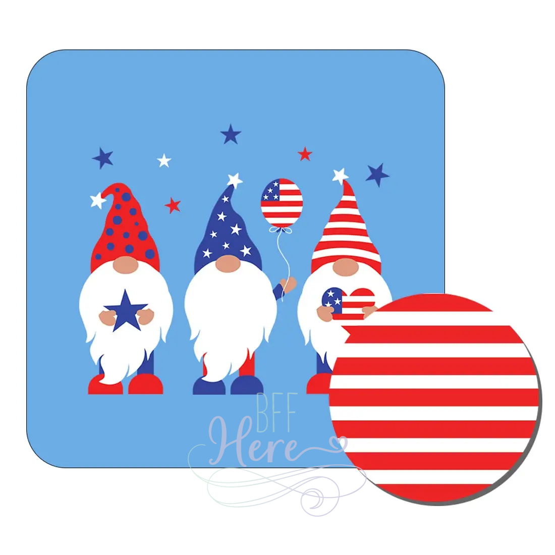 Patriotic Gnome Desk Set - BFF Here