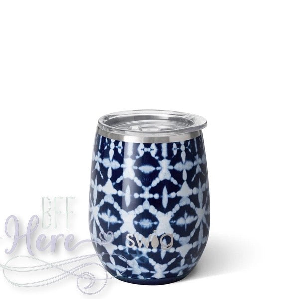 Indigo Isles Stemless Wine Cup (14oz) by Swig Life - BFF Here