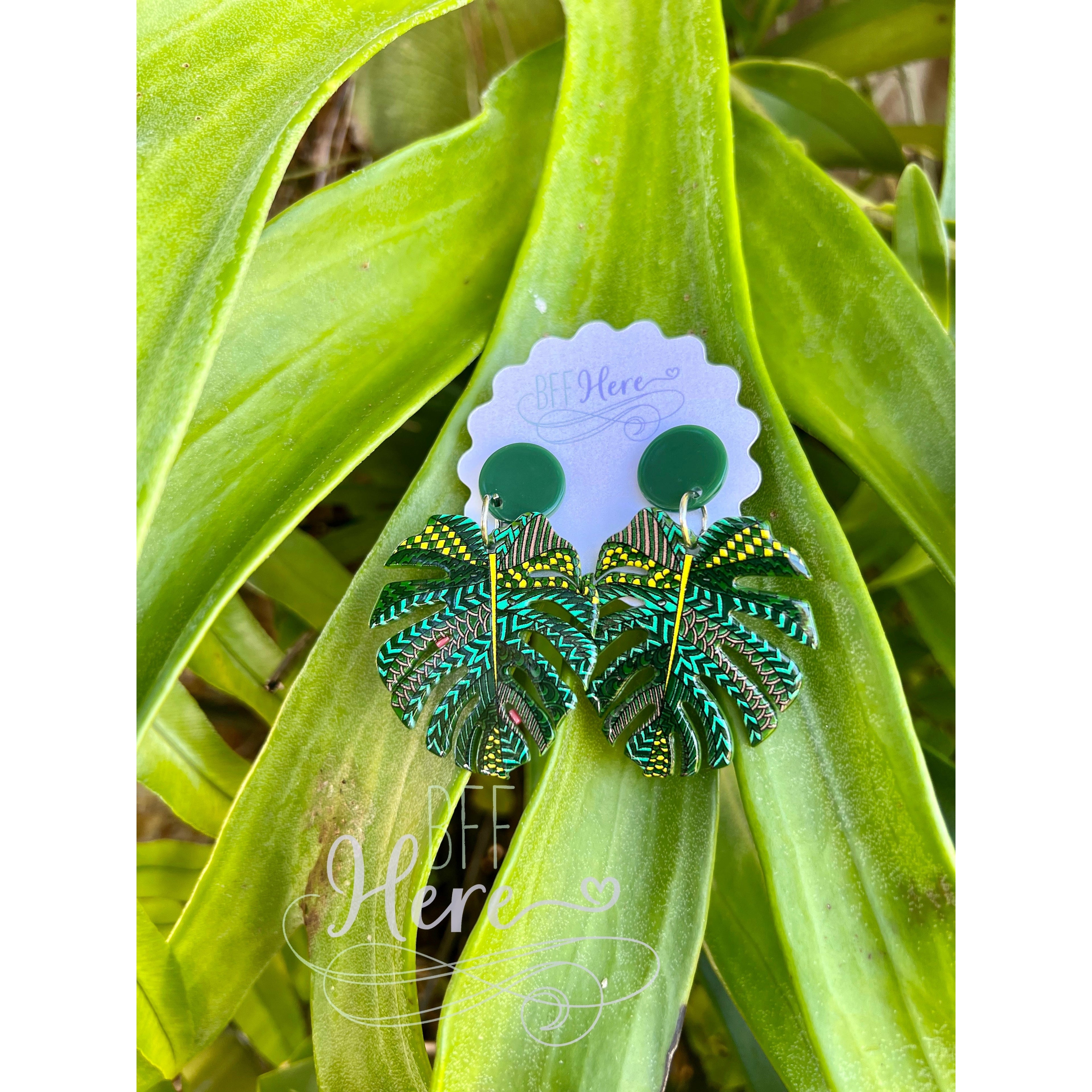 Palm Leaf Earrings - BFF Here