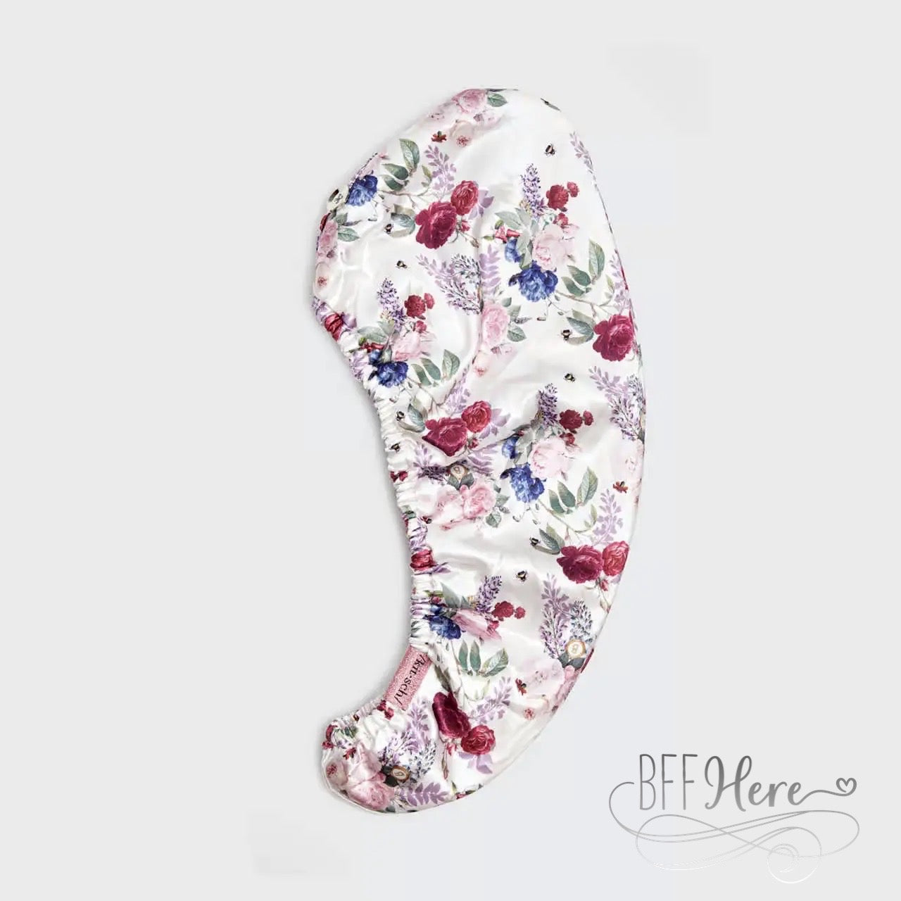 Bridgerton x Kitsch Satin-Wrapped Hair Towel - Floral - BFF Here