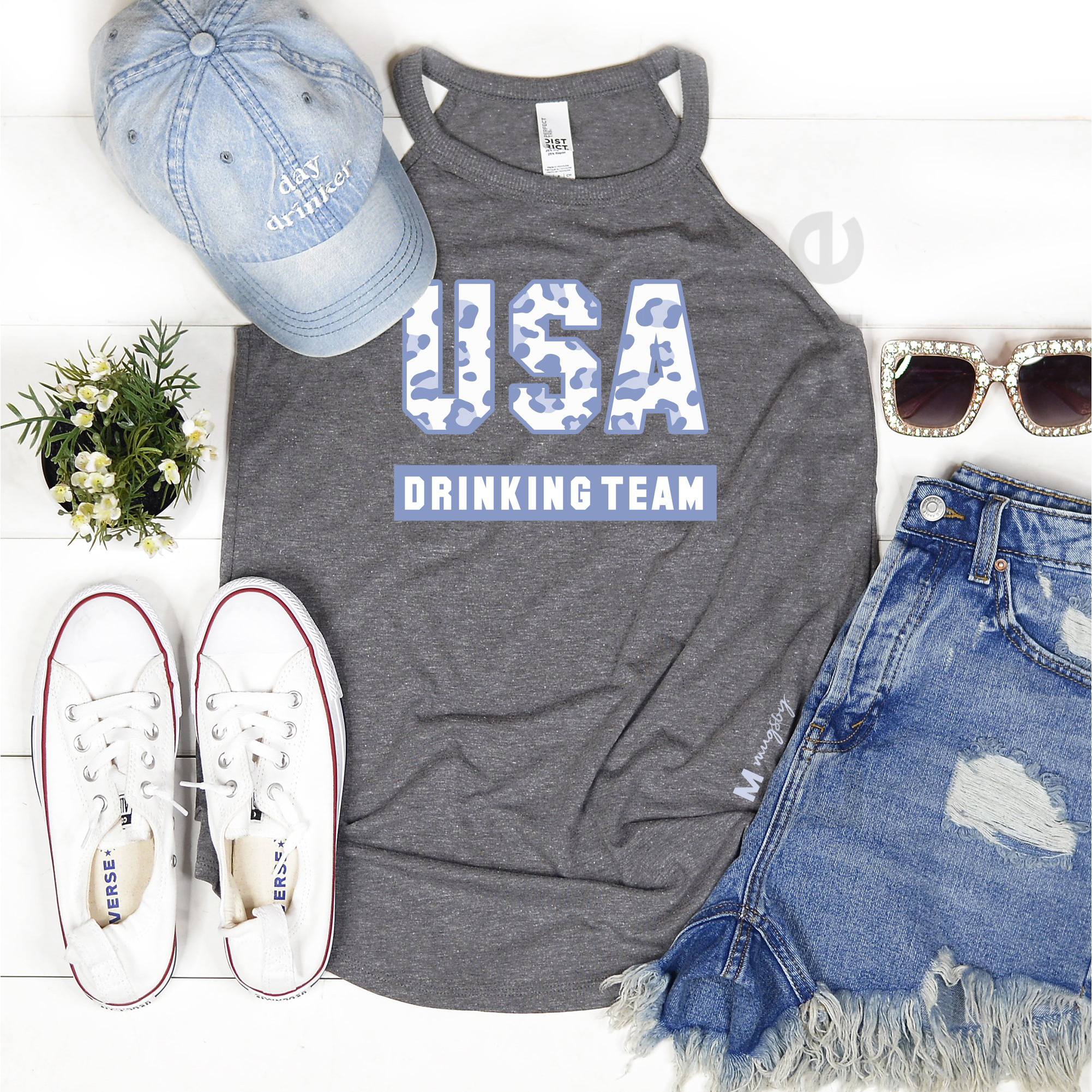 USA Drinking Team Tank - BFF Here