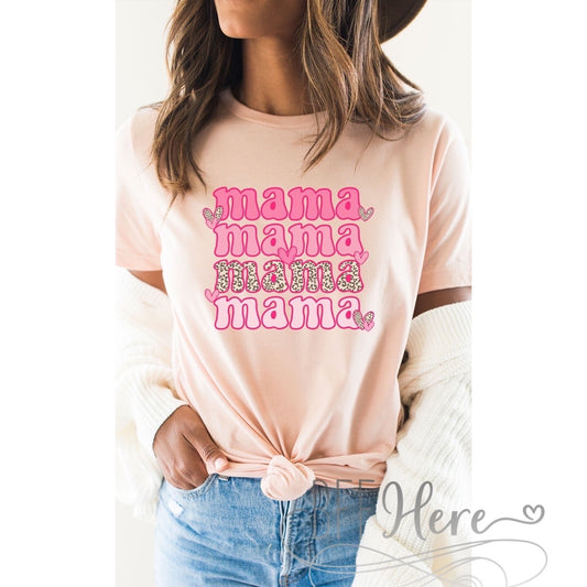 PREORDER-Leopard Mama Echo T-Shirt - BFF Here