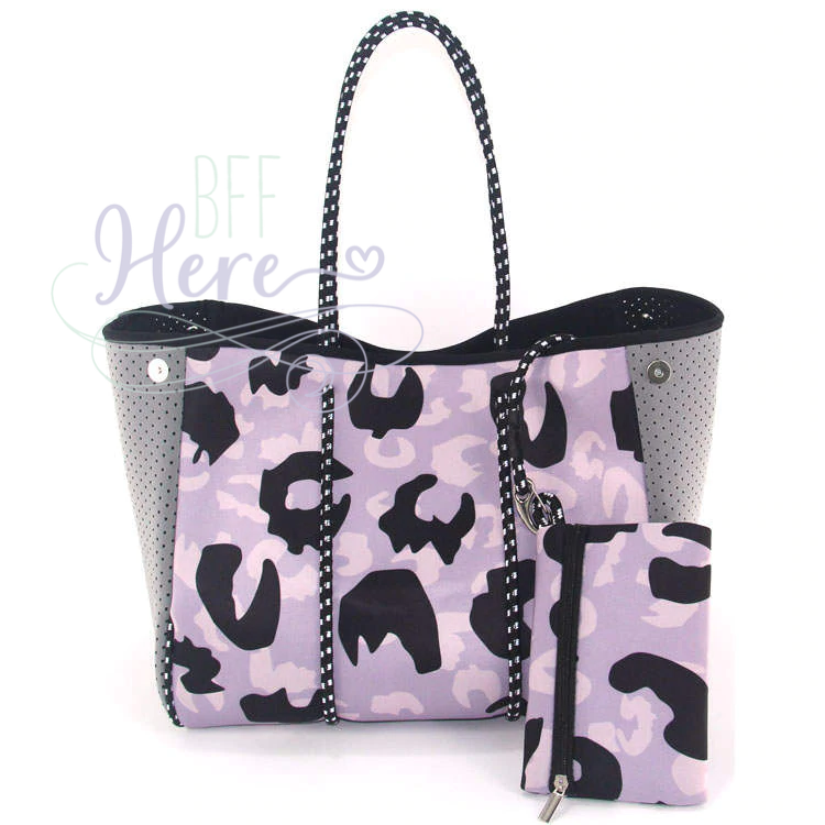 Neoprene Tote -- Sweet Spring Leopard - BFF Here