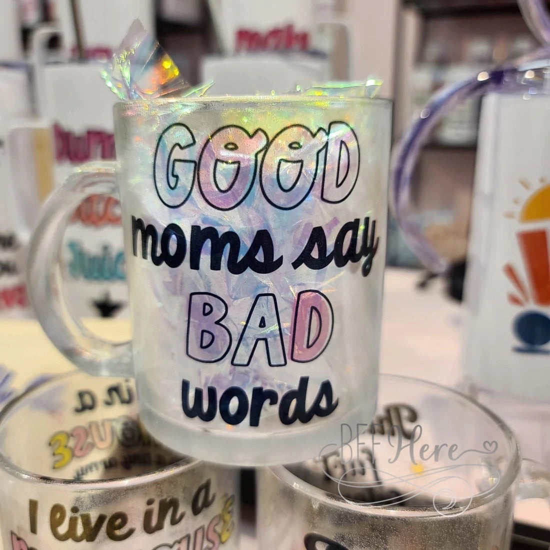 Iridescent Shimmer Glitter Mug — Good Moms - BFF Here