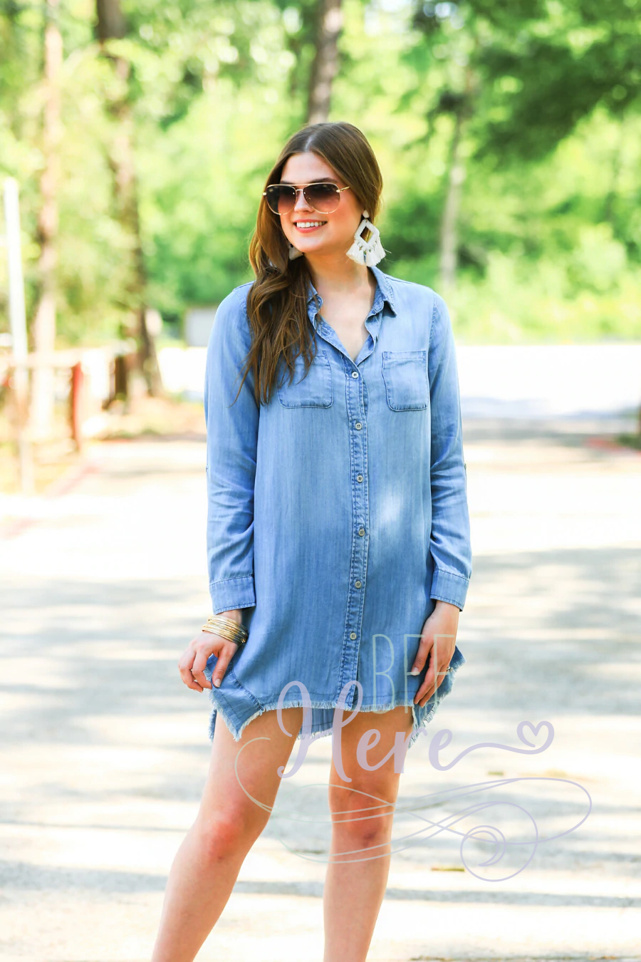 Easton Fringe Chambray Dress - BFF Here
