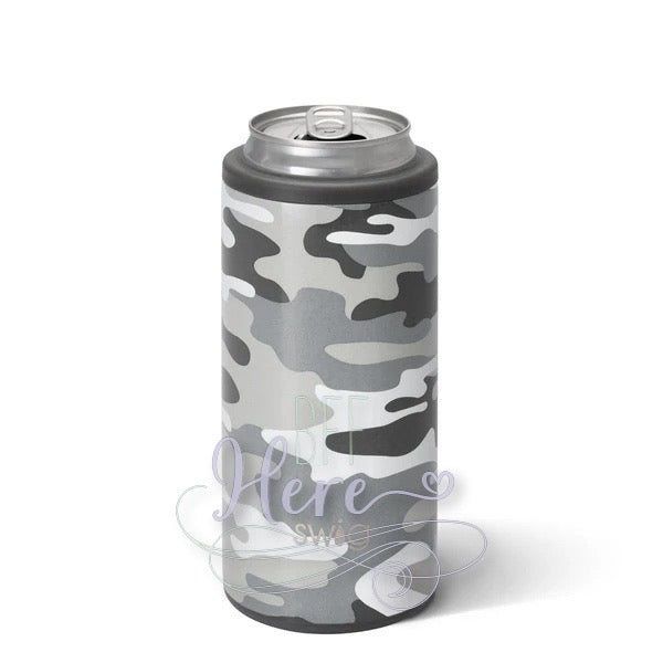 Incognito Camo Skinny Can Cooler (12oz) by Swig Life - BFF Here