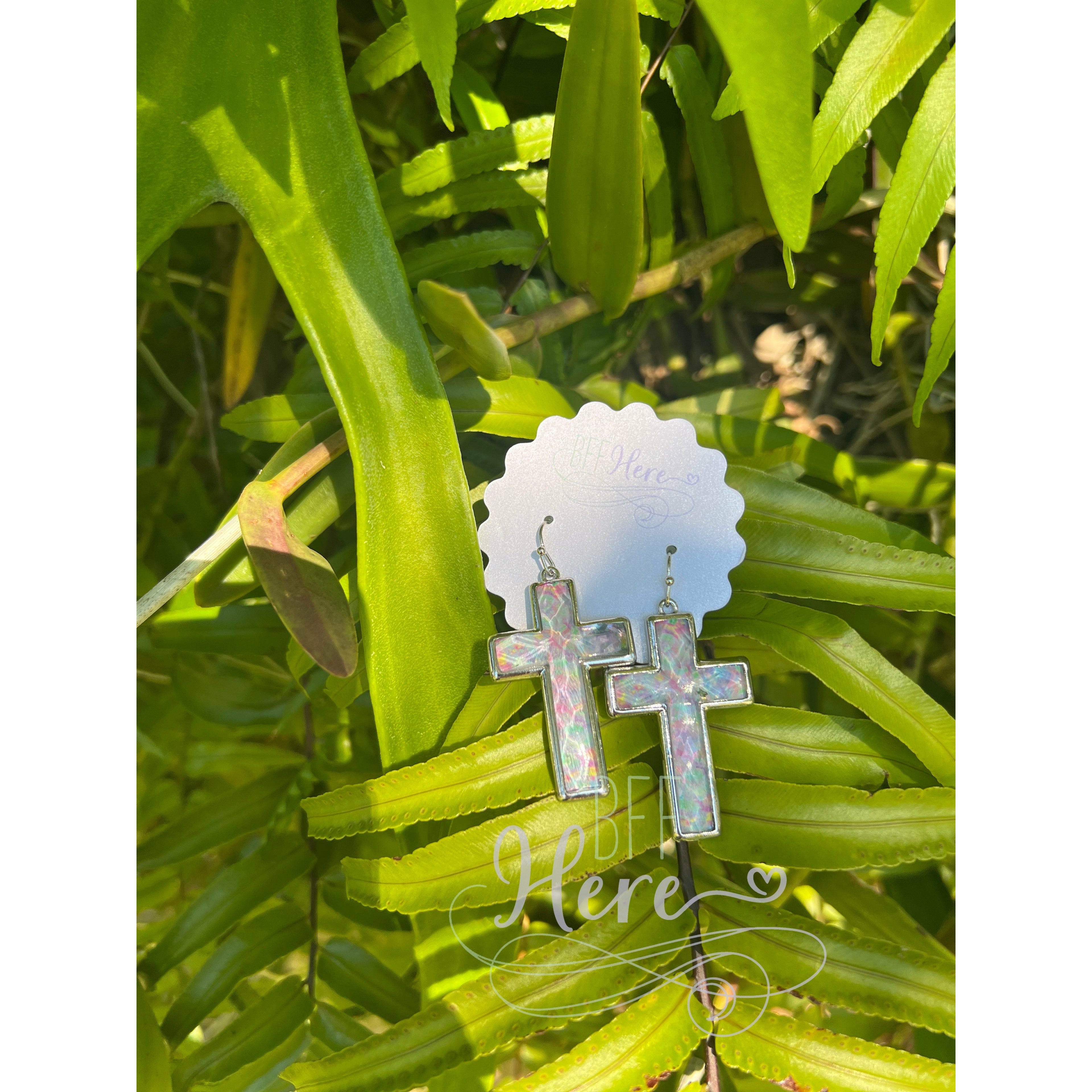 Pastel Cross Earrings - BFF Here