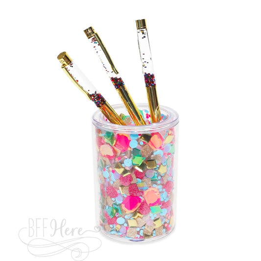 Be A Gem Confetti Pen Cup by Packed Party - BFF Here