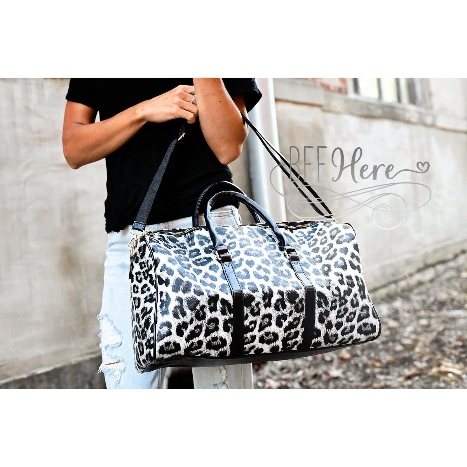 Let’s Get Away Leopard Weekender Bag — Choice Of Color - BFF Here