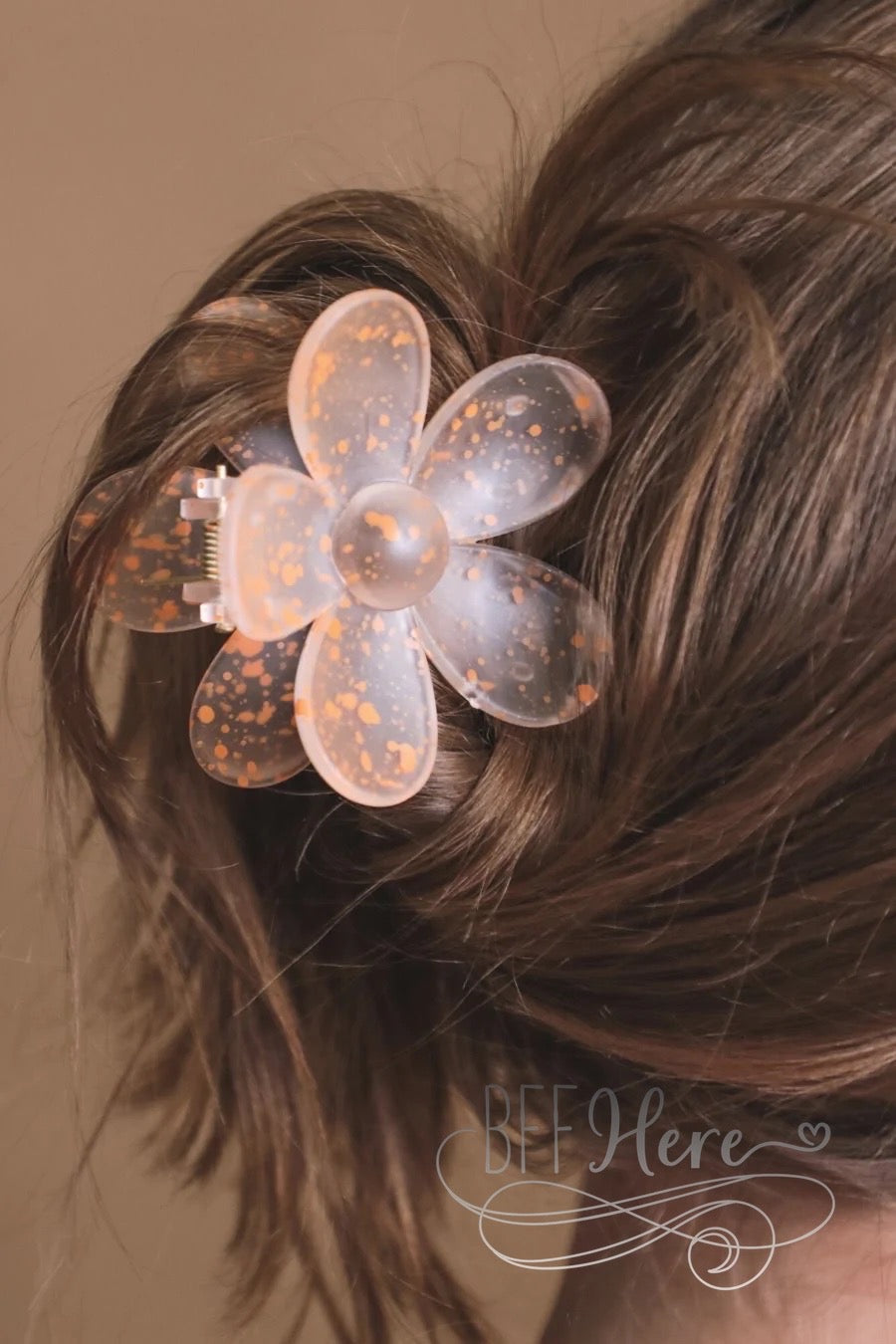 Speckled Flower Clip — Choice of Color - BFF Here