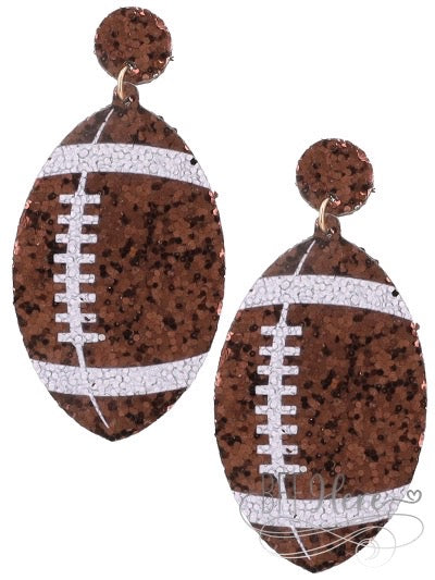 Glitter Football Earrings - BFF Here