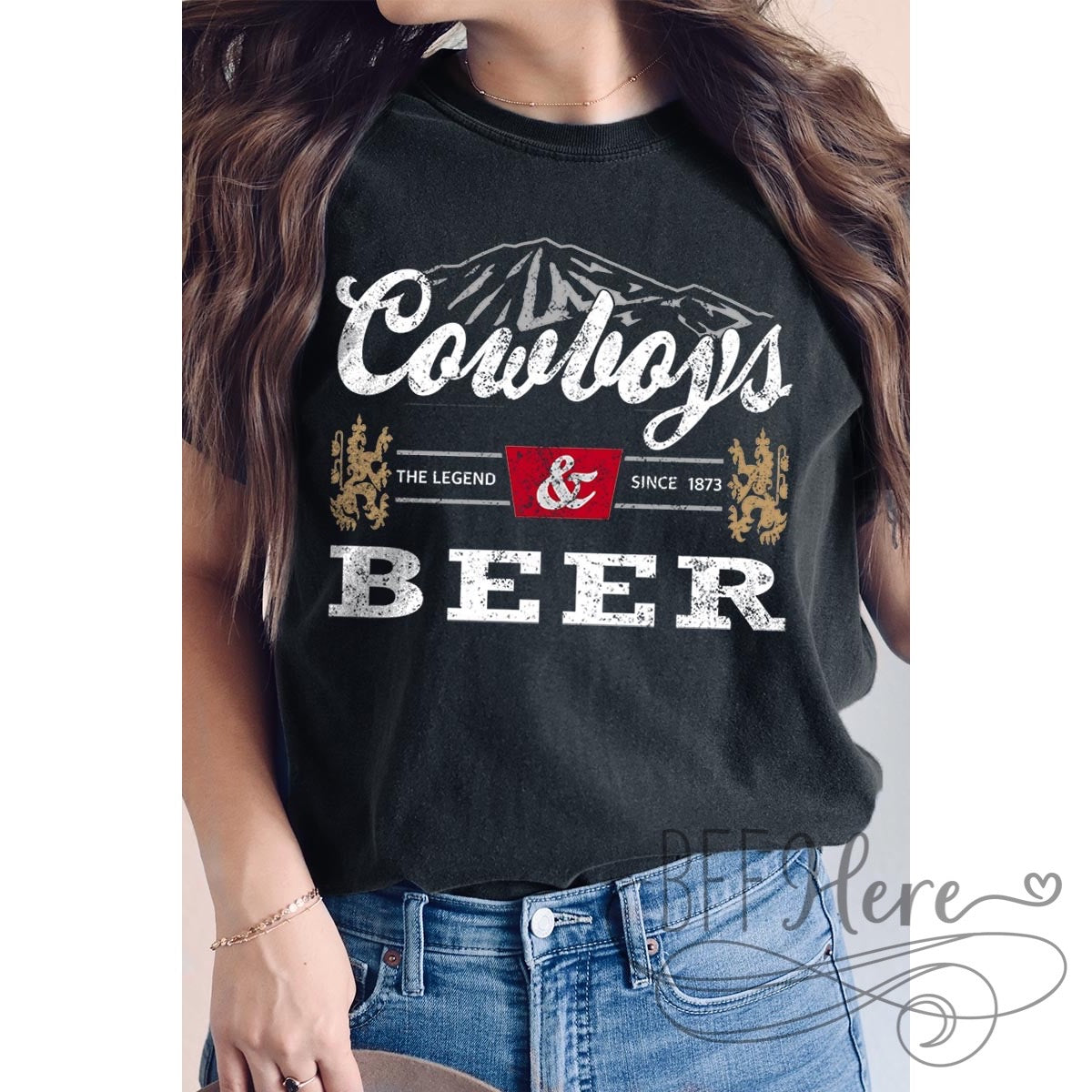 PREORDER—Cowboys & Beer T-Shirt—Choice of Color - BFF Here