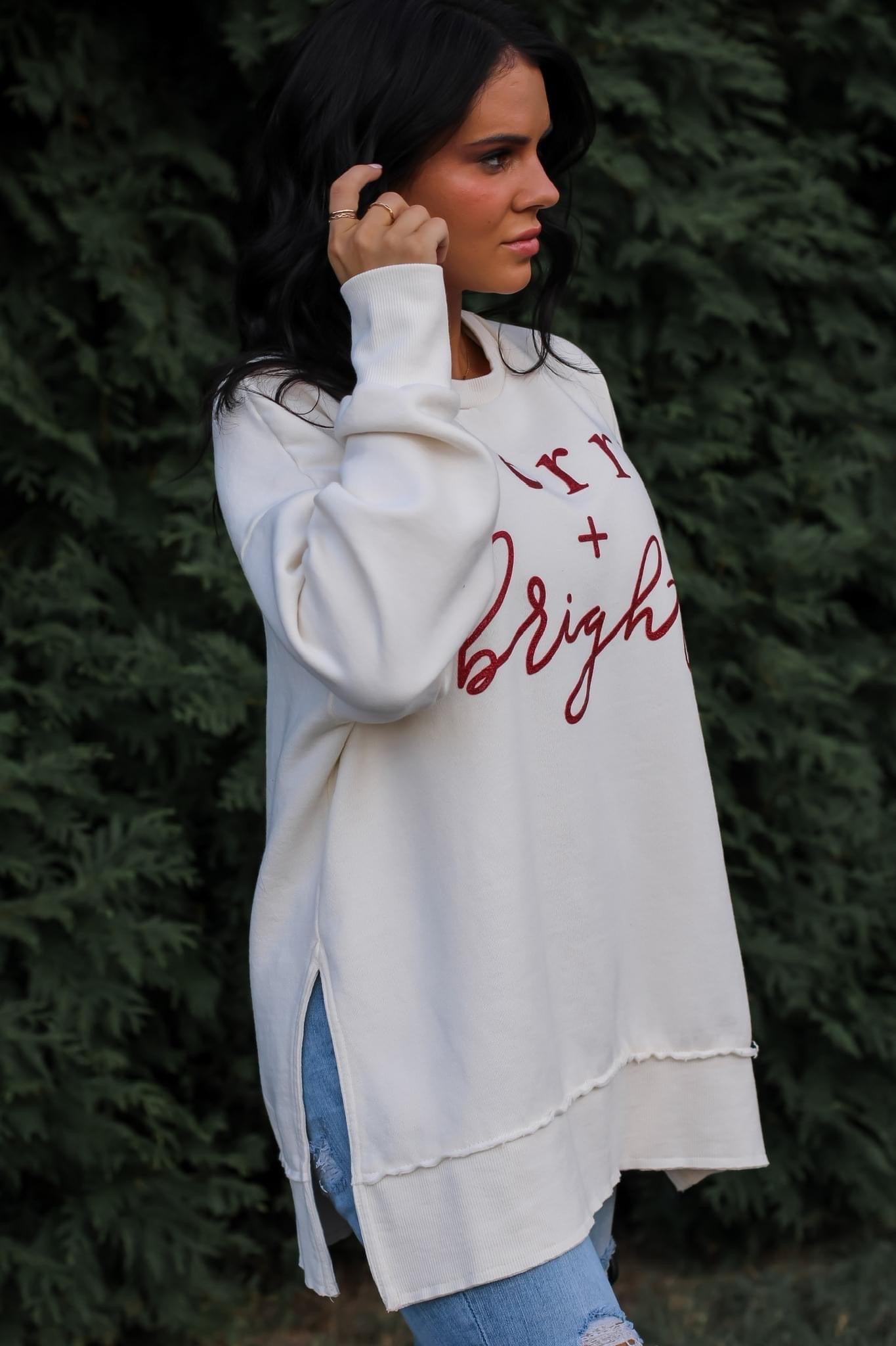 Merry & Bright Luxe Sweatshirt - BFF Here