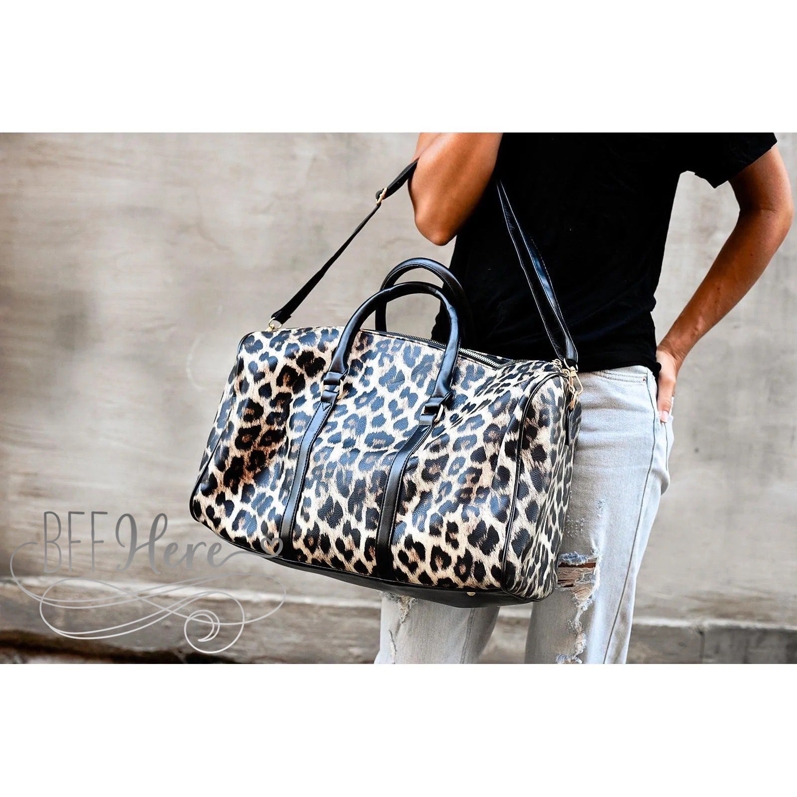 Let’s Get Away Leopard Weekender Bag — Choice Of Color - BFF Here