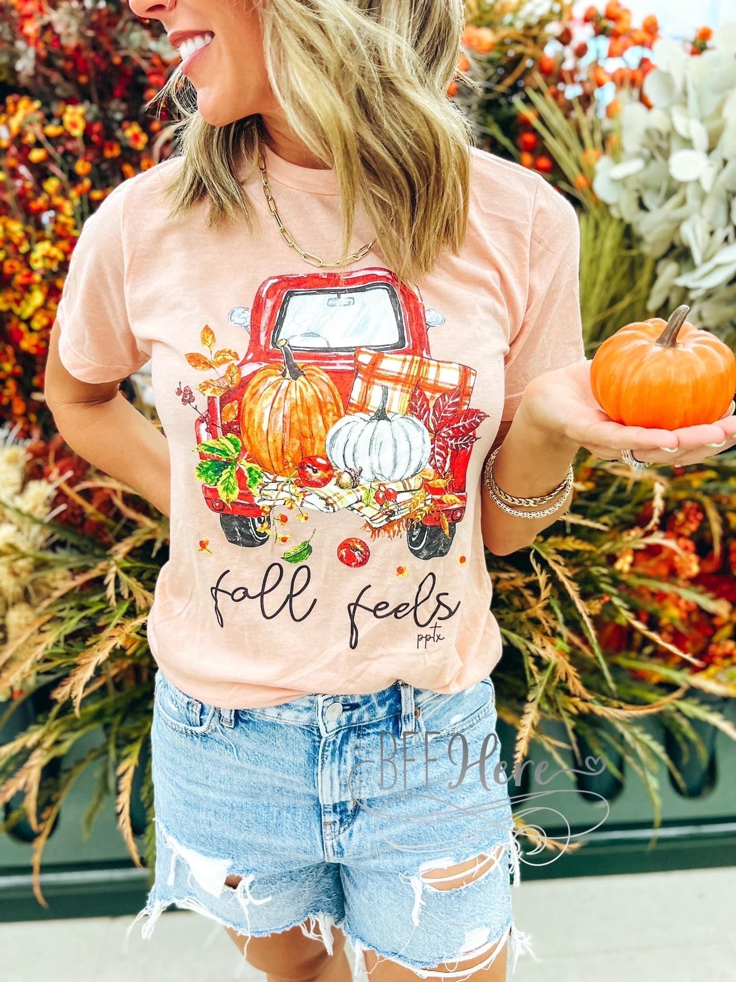 PREORDER — Fall Feels Truck Tee - BFF Here