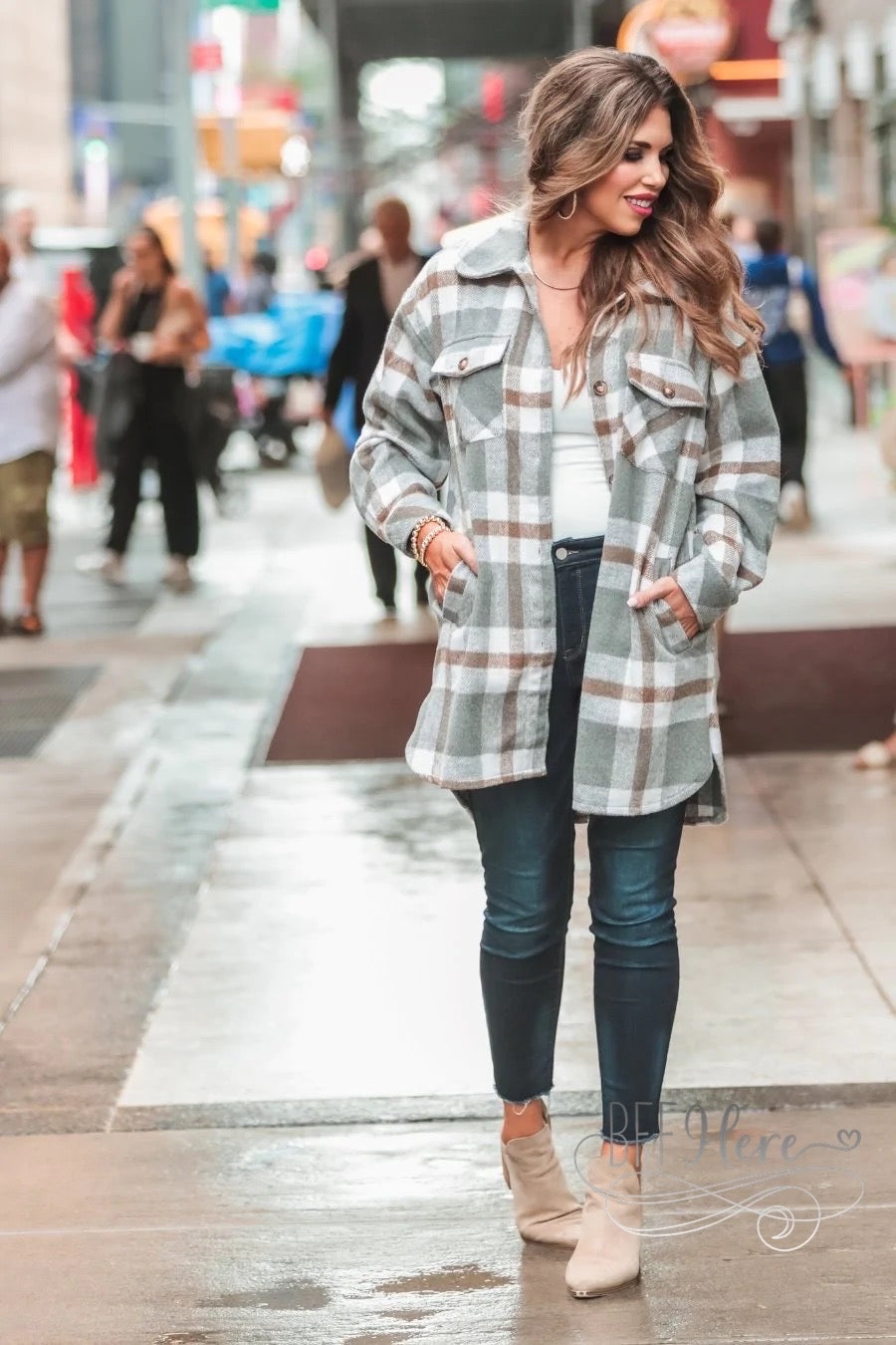 Tommy Plaid Tunic Shacket - BFF Here