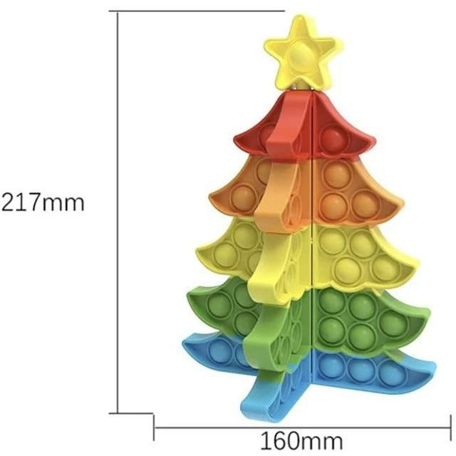 Pop-It Fidget 3-D Christmas Tree -- Choice of Color - BFF Here