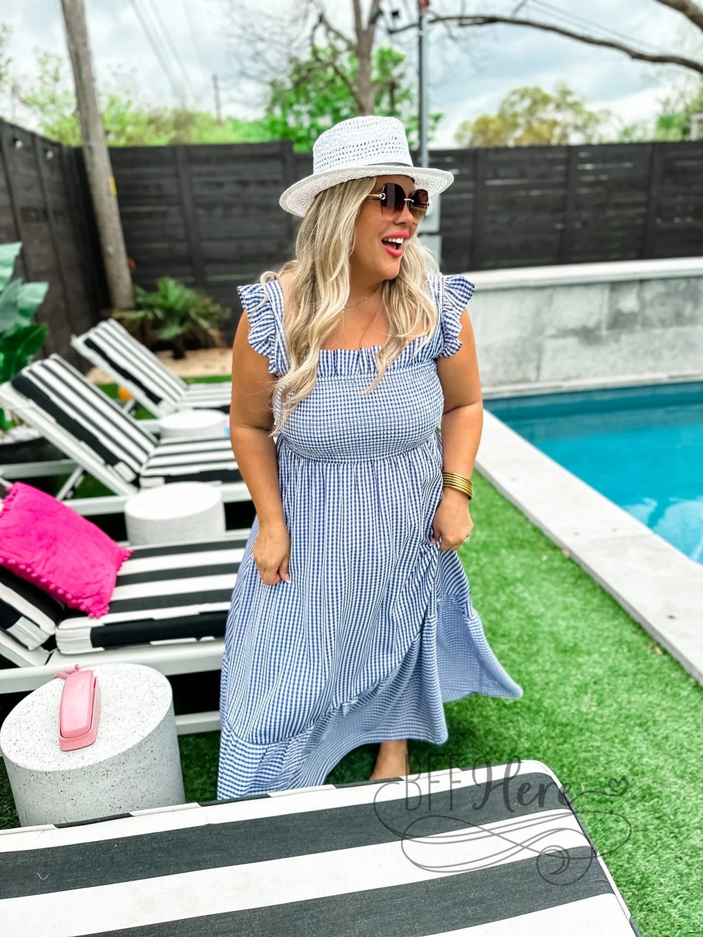 PREORDER - Jessy Smocked Gingham Dress - BFF Here