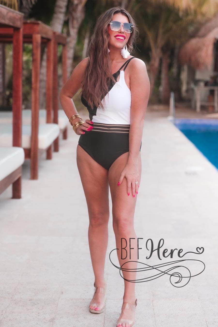 PREORDER—Caribbean Cruise One Shoulder Swimsuit - BFF Here