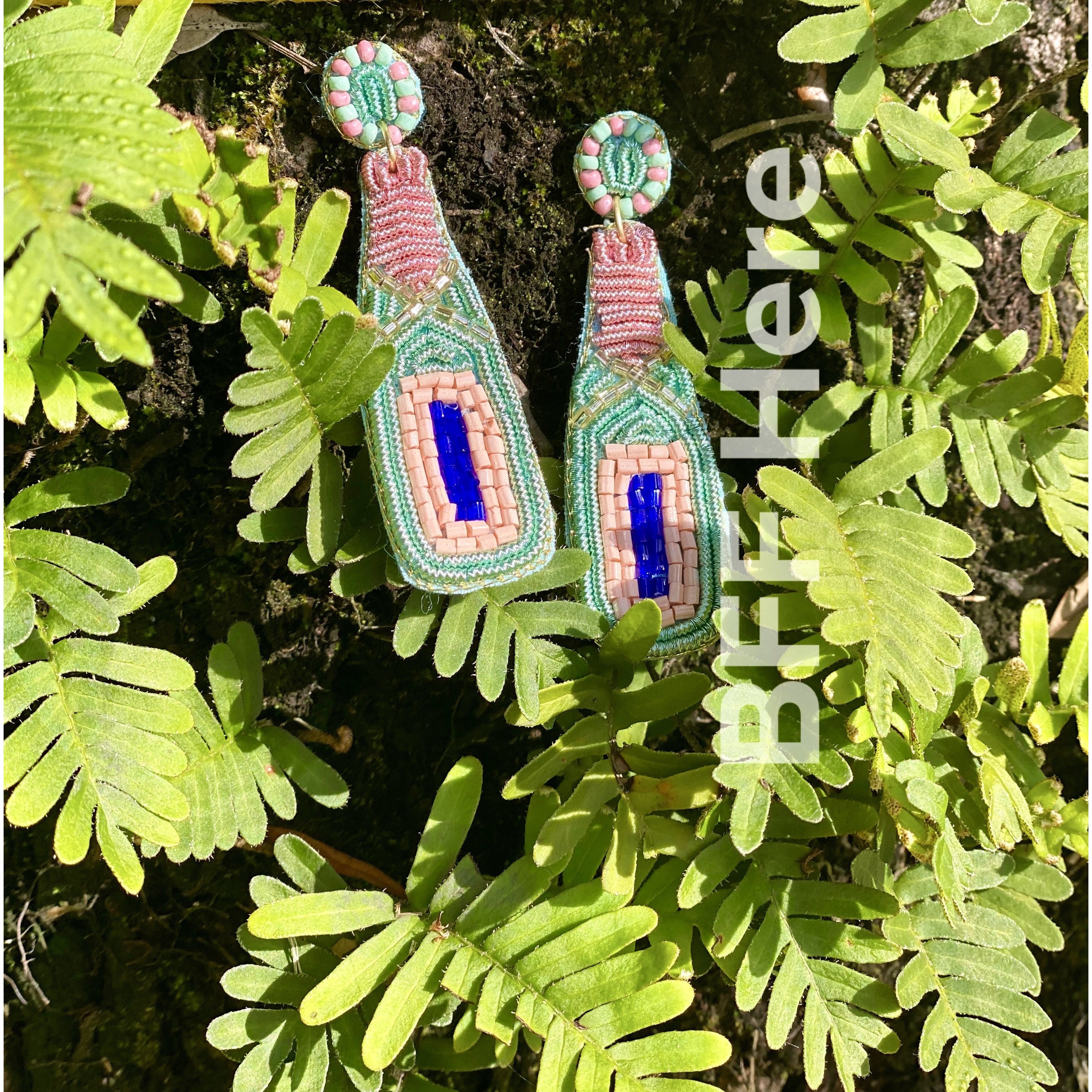 Champagne Bottle Seed Bead Earrings - BFF Here