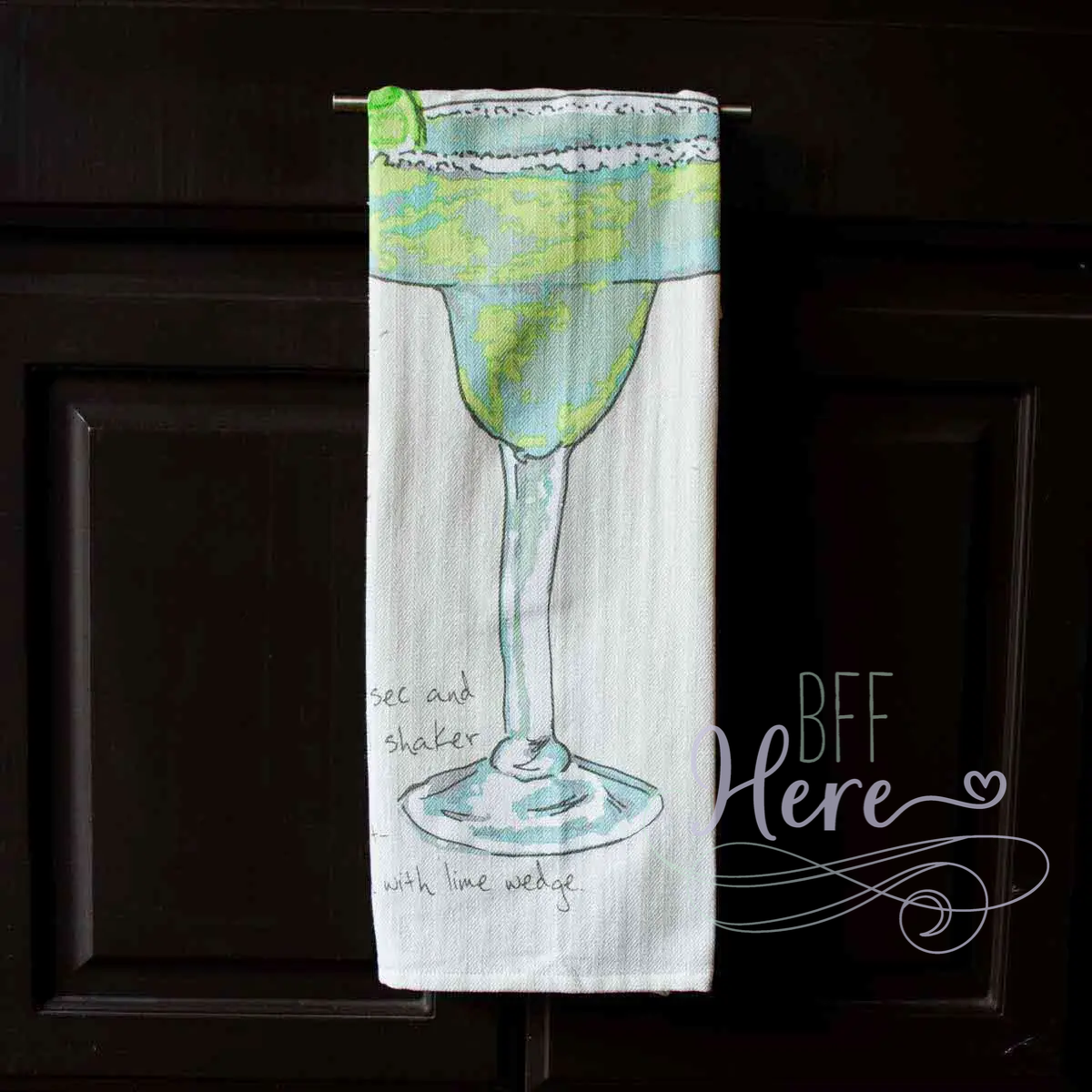 Margarita Recipe Bar Towel - BFF Here