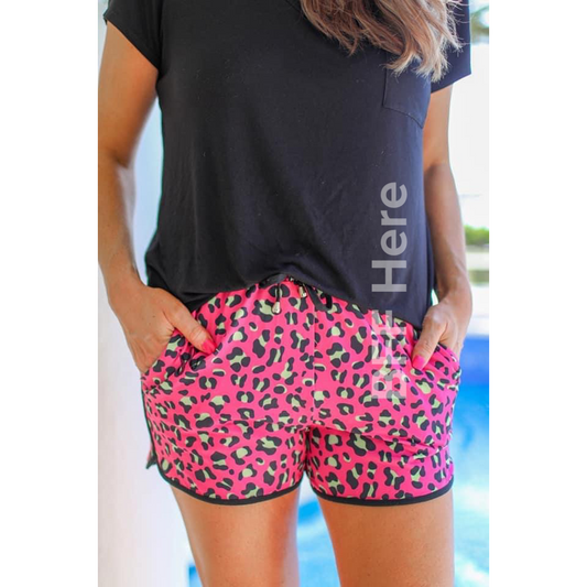 Paisley Pink Leopard Everyday Shorts - BFF Here