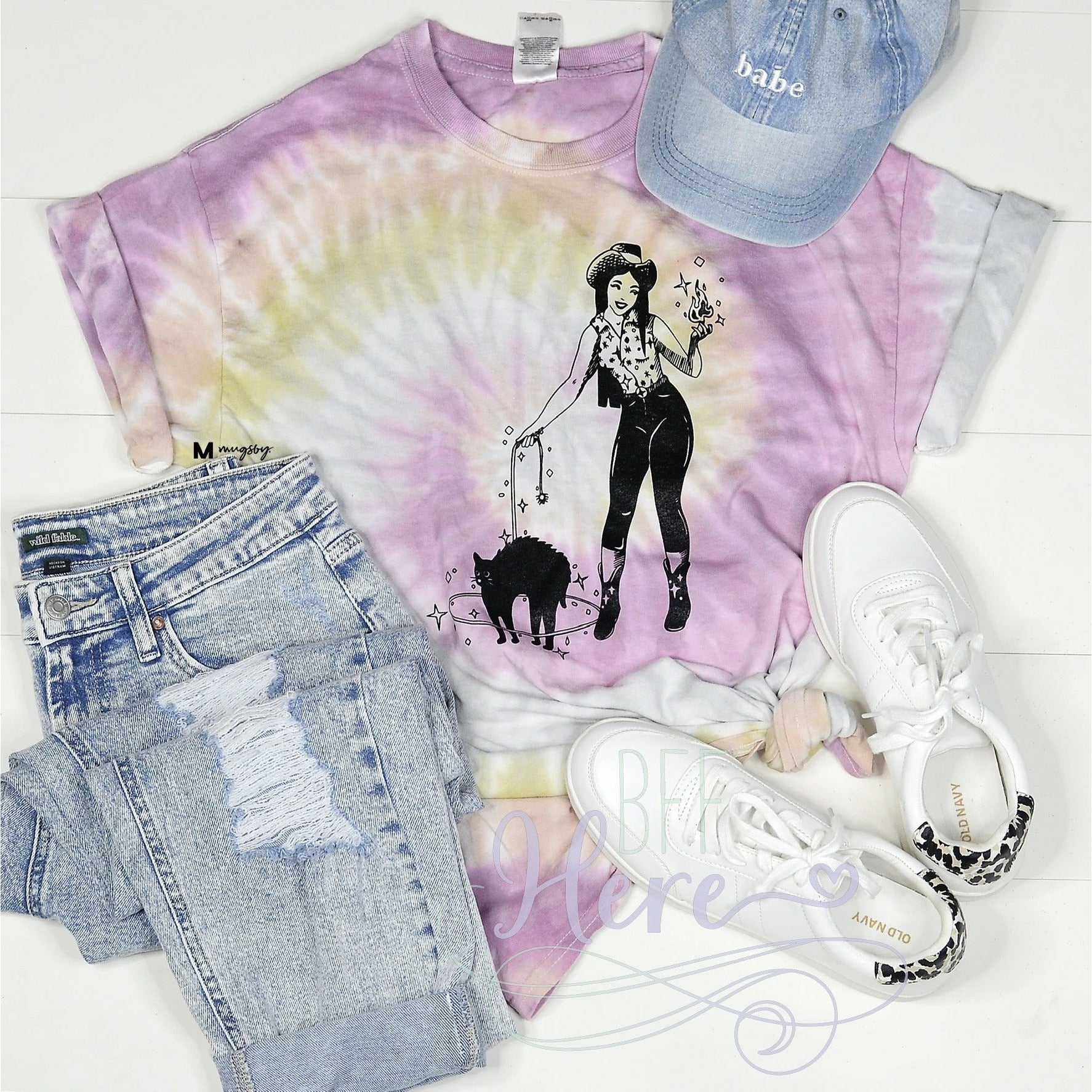 Sassy Cowgirl T-Shirt -- Tie Dye - BFF Here