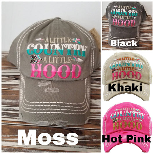 A Little Country A Little Hood Hat -- Choice of Color - BFF Here