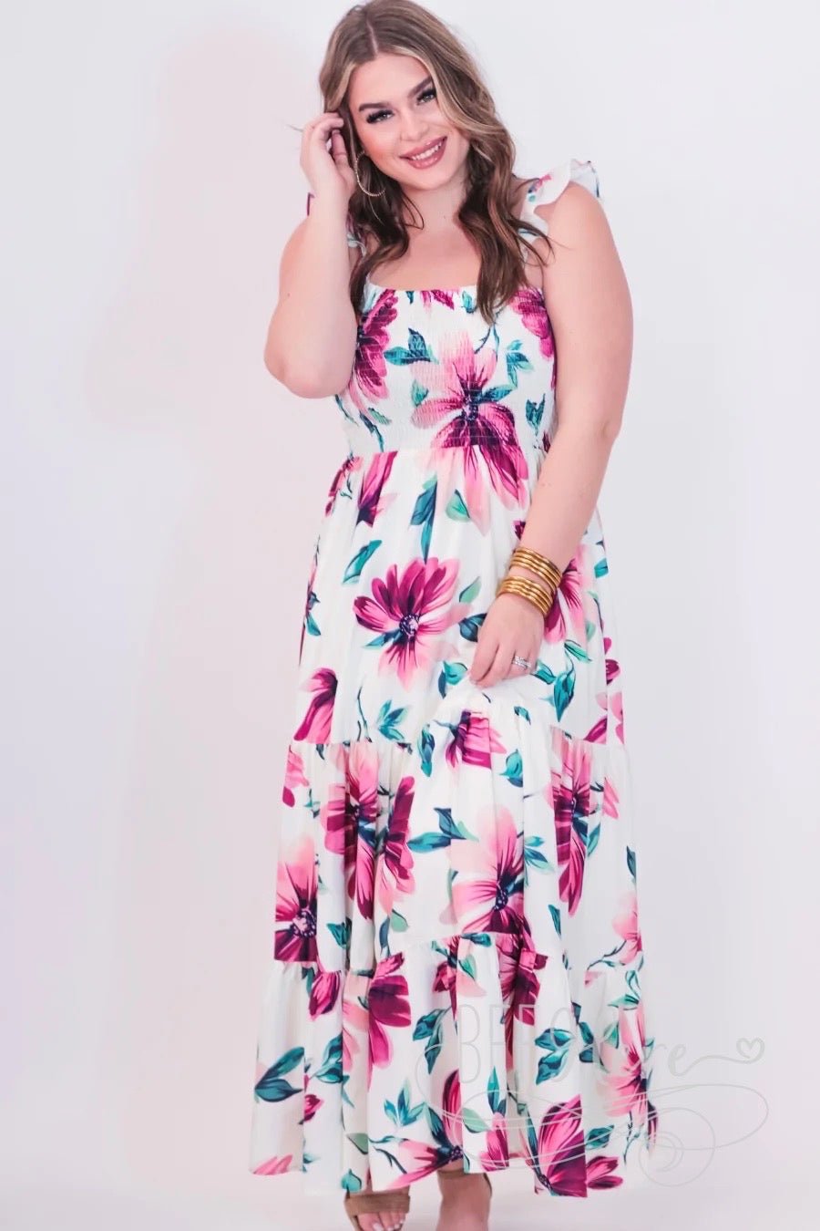 PREORDER-Hamptons Floral Maxi Dress - BFF Here
