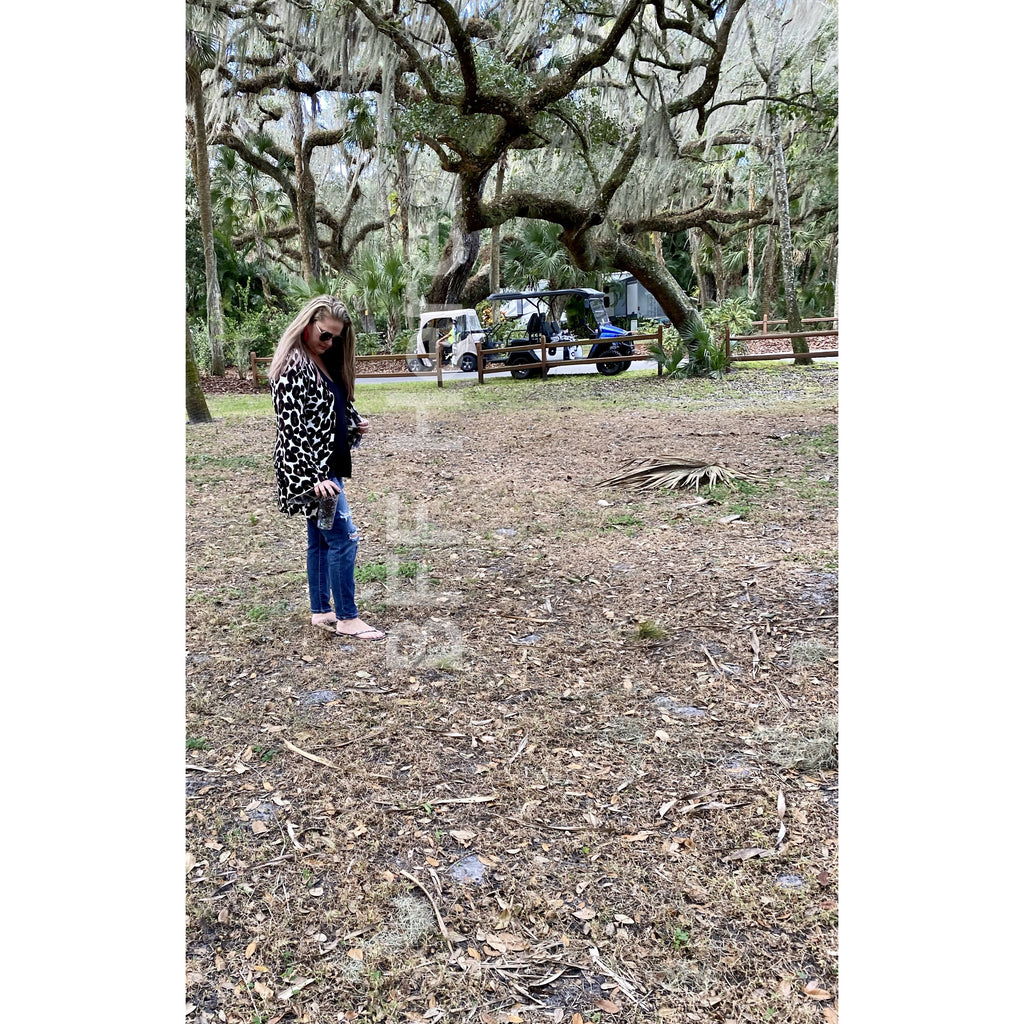 Kate Leopard Print Bell Sleeve Cardigan - BFF Here