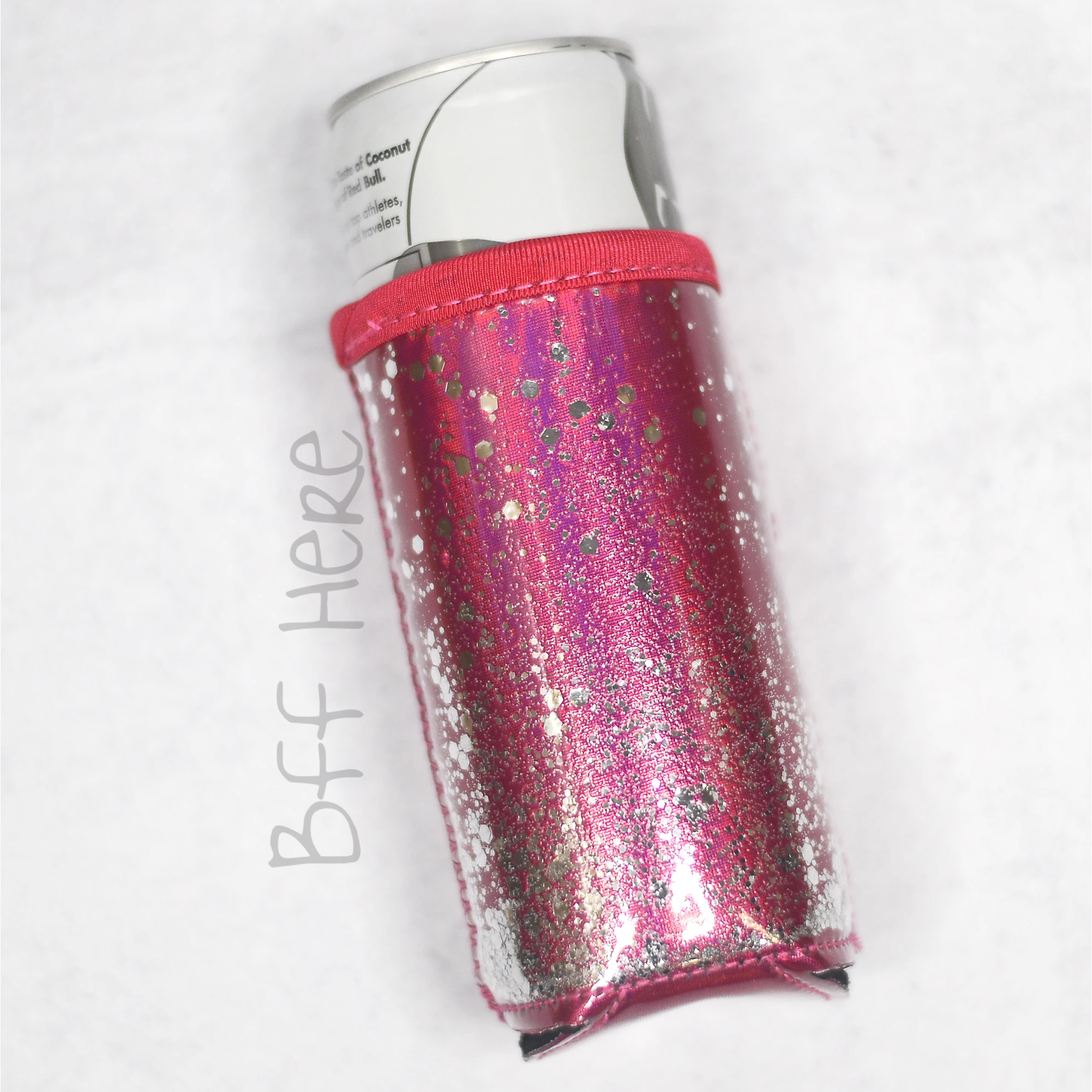 Glitter Slim Can Cooler - BFF Here