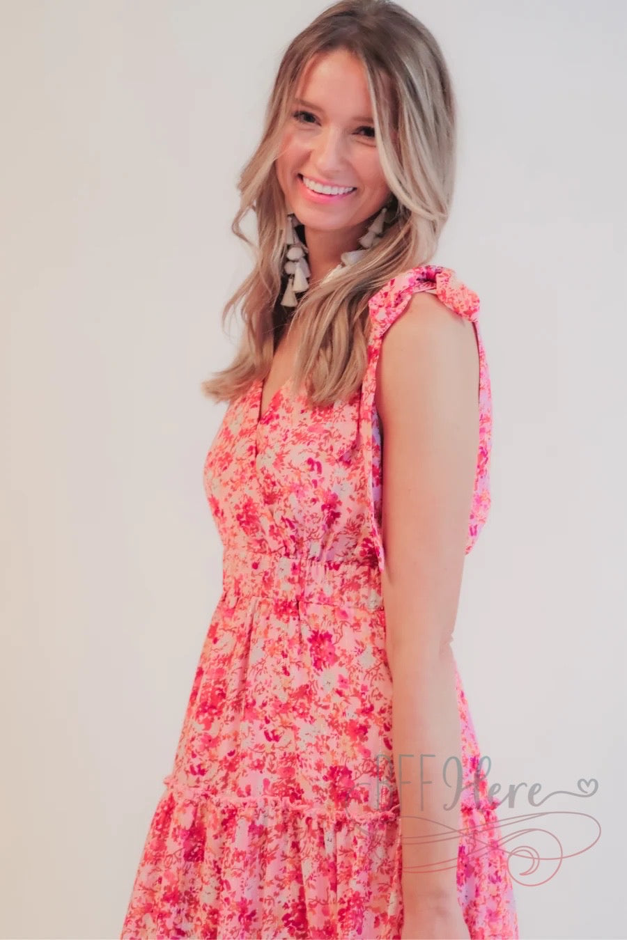 Sage Floral Ruffle Maxi Dress - BFF Here