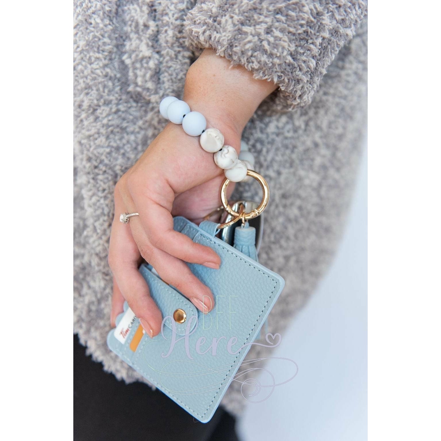 Dara Wristlet Keychain -- Baby Blue - BFF Here