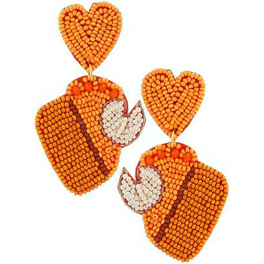 Pumpkin Pie Seed Bead Earrings - BFF Here