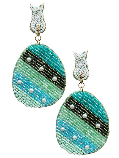 Easter Egg Hunt Seed Bead Earrings - BFF Here