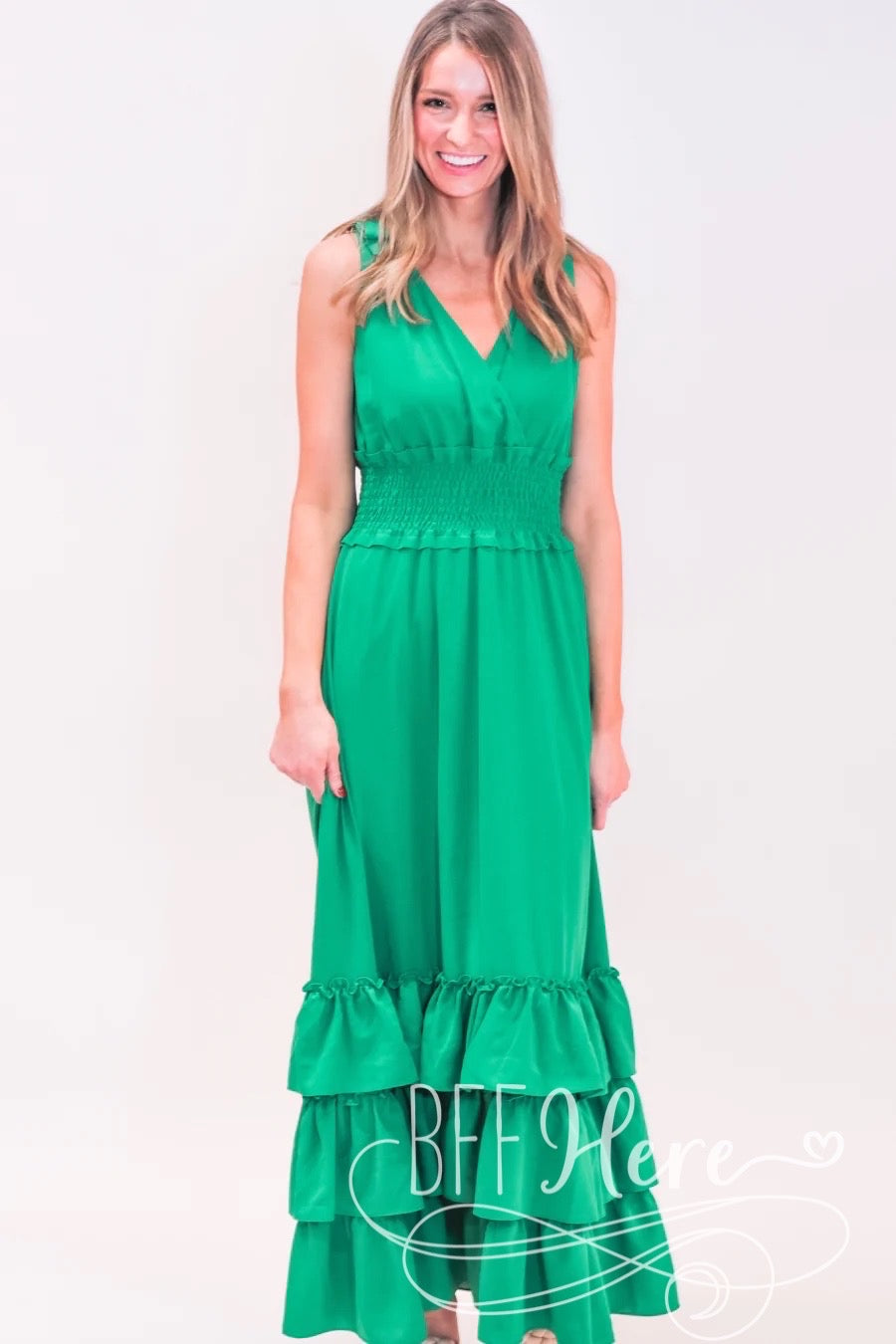 PREORDER-Island Vacay Maxi Dress—Green - BFF Here