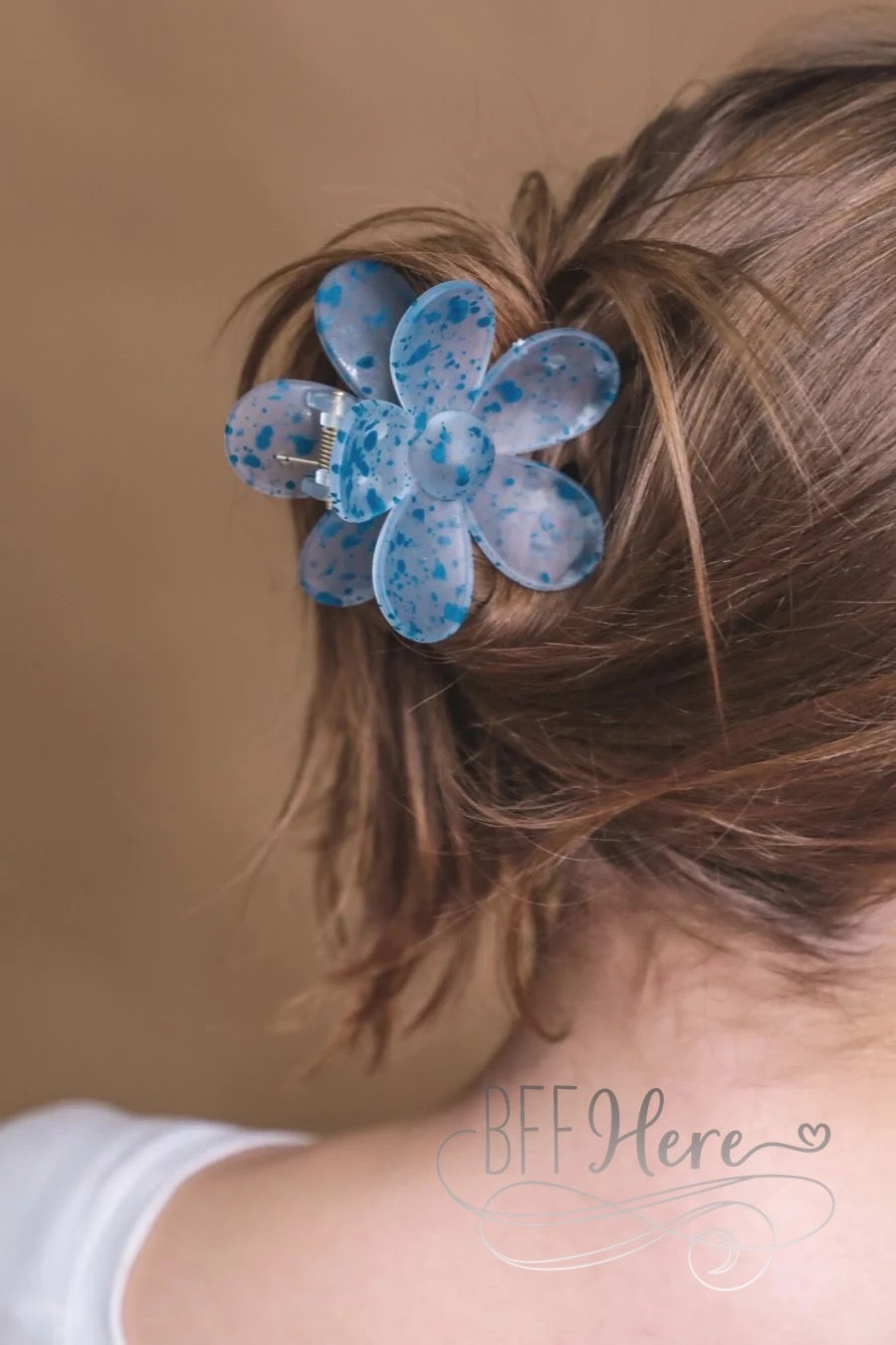 Speckled Flower Clip — Choice of Color - BFF Here