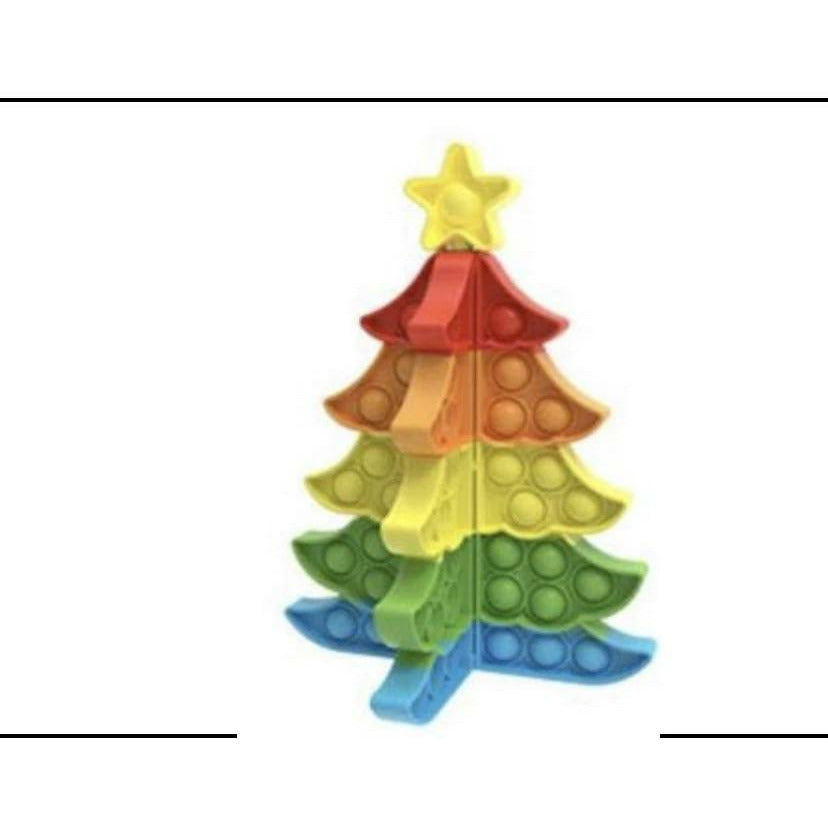 Pop-It Fidget 3-D Christmas Tree -- Choice of Color - BFF Here
