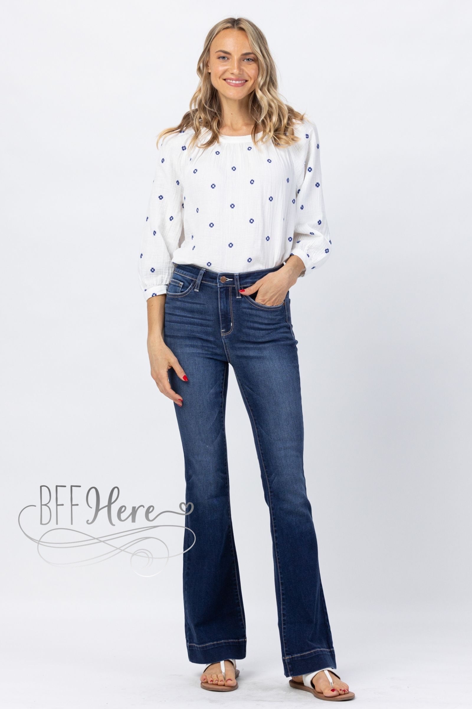 PREORDER: Melanie Mid Rise Flare Jeans by Judy Blue - BFF Here