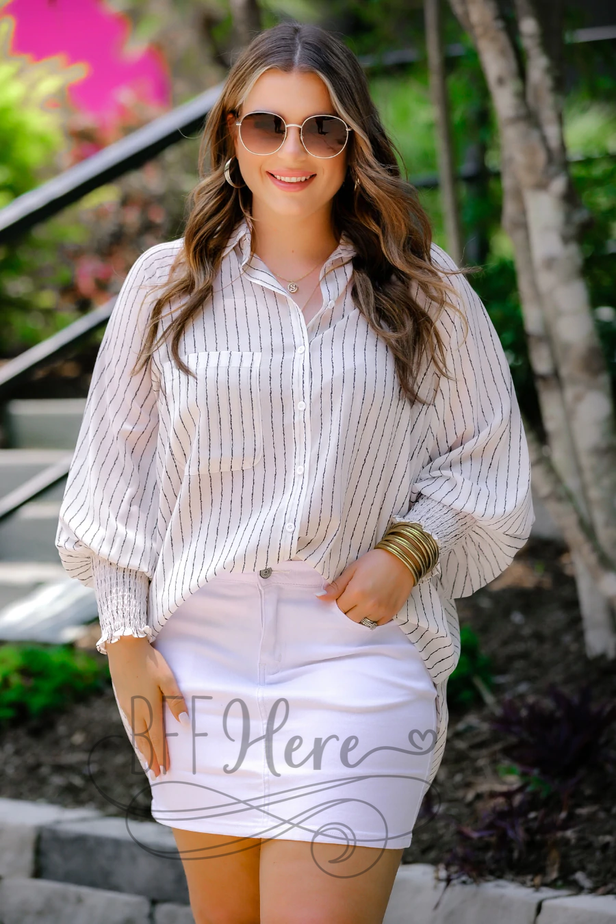 Nova White Denim Skirt - BFF Here