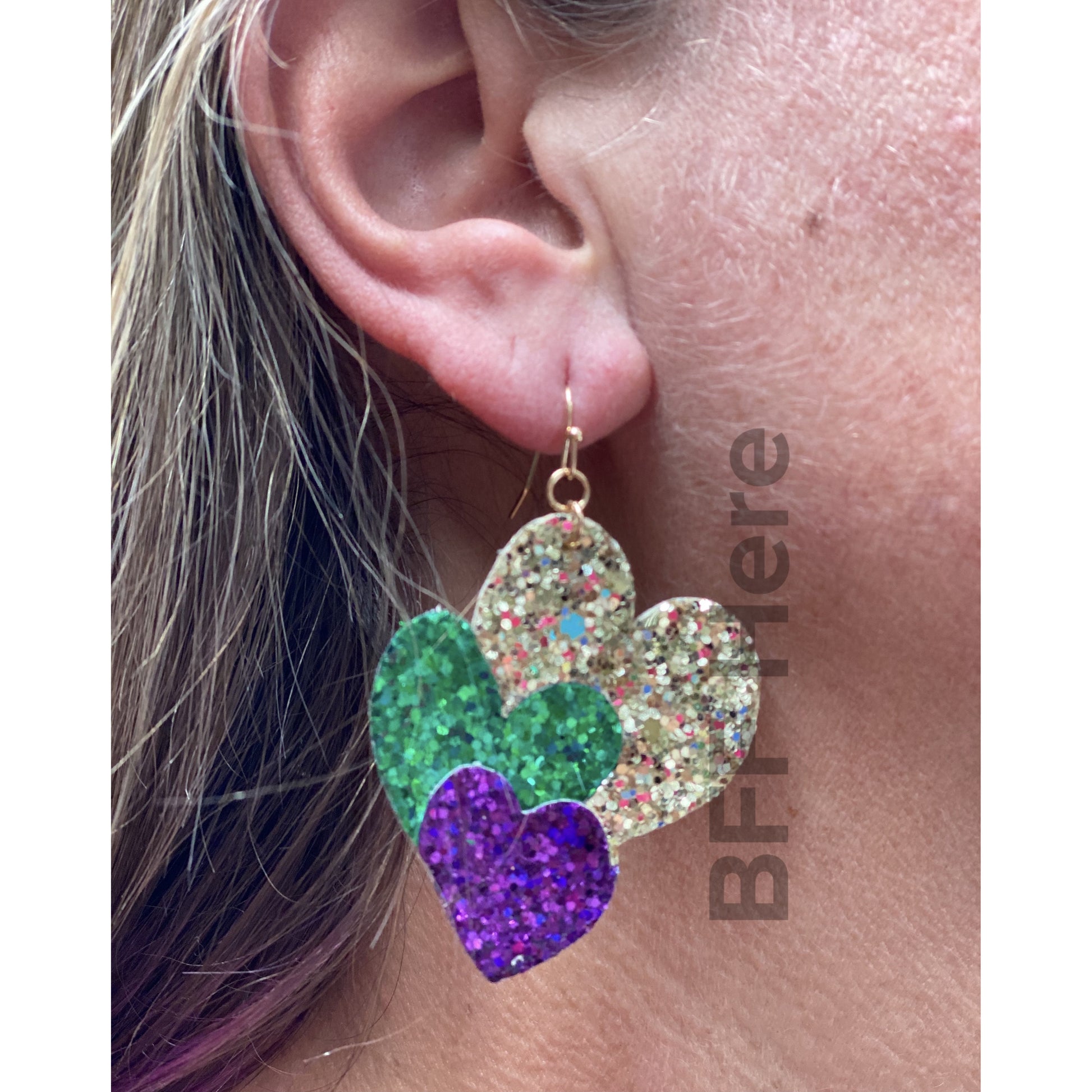 Triple Heart Earring - BFF Here