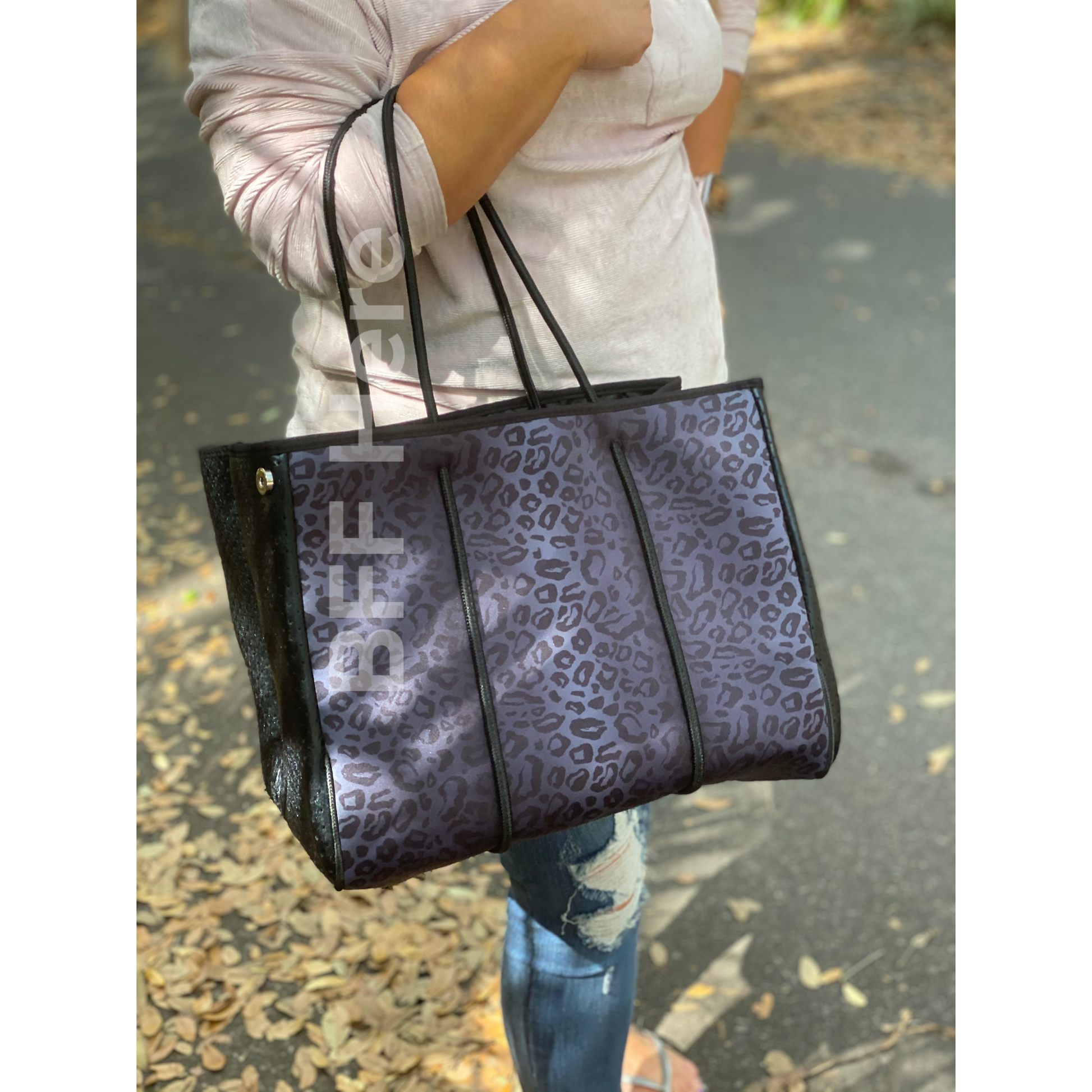 Neoprene Tote -- Luxe Leopard - BFF Here