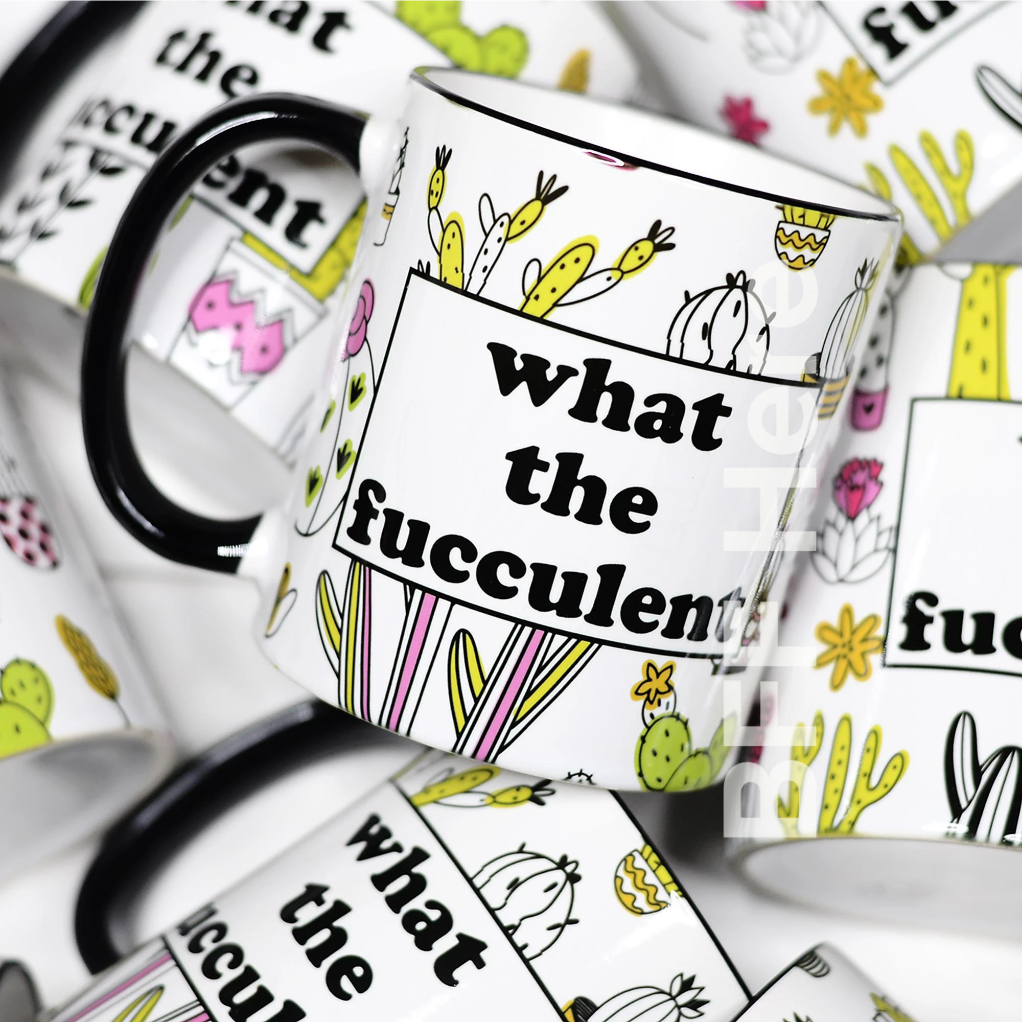 What The Fucculent Ceramic Mug - BFF Here