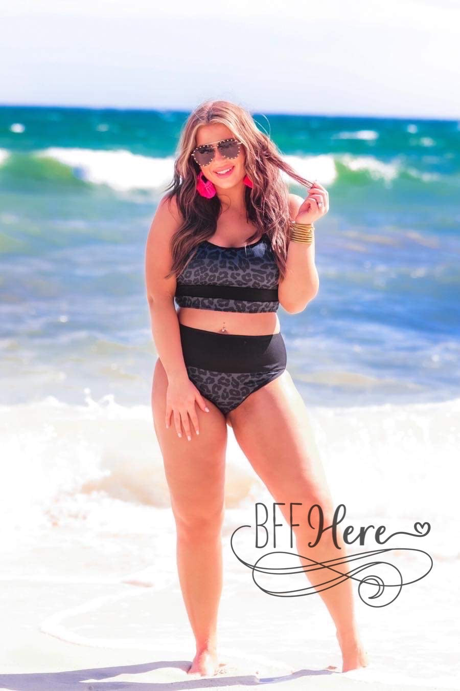 PREORDER—Beach Tripping Leopard Swimsuit - BFF Here