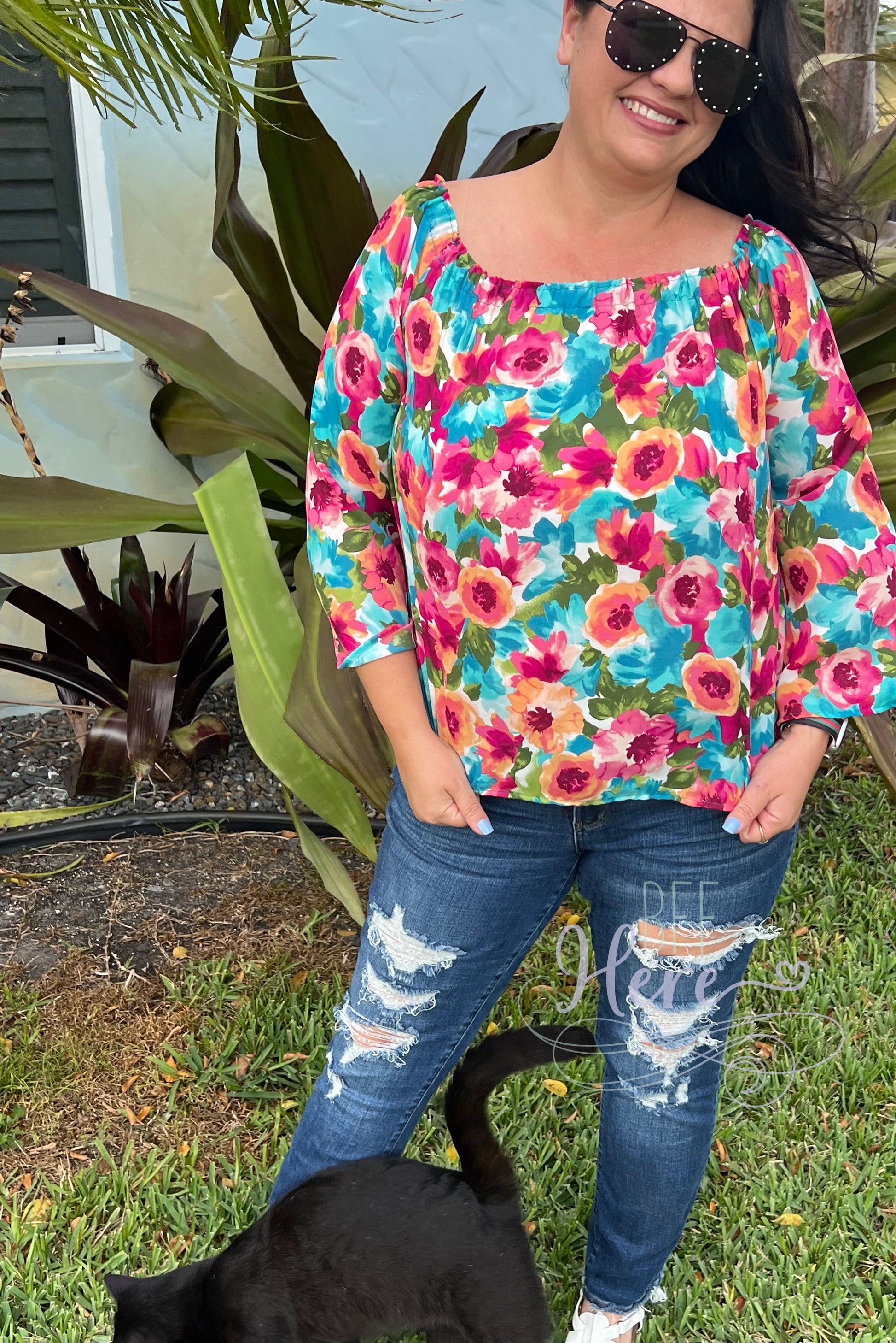 Key West Floral Off The Shoulder Top - BFF Here