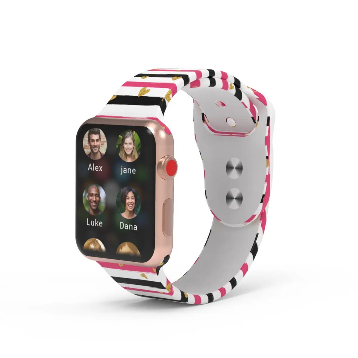 Apple Watch Bands -- Striped Hearts - BFF Here